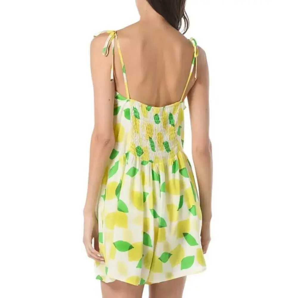 Kate Spade Women's Tie-Shoulder Multicolor Romper Cover-Up S